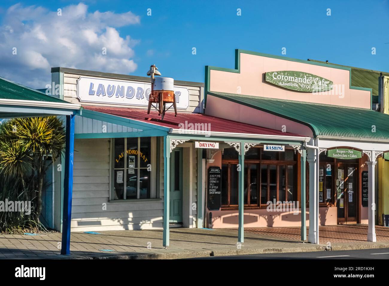 geography / travel, New Zealand, Waikato, Coromandel, historic houses in Coromandel, Waikato, ADDITIONAL-RIGHTS-CLEARANCE-INFO-NOT-AVAILABLE Stock Photo