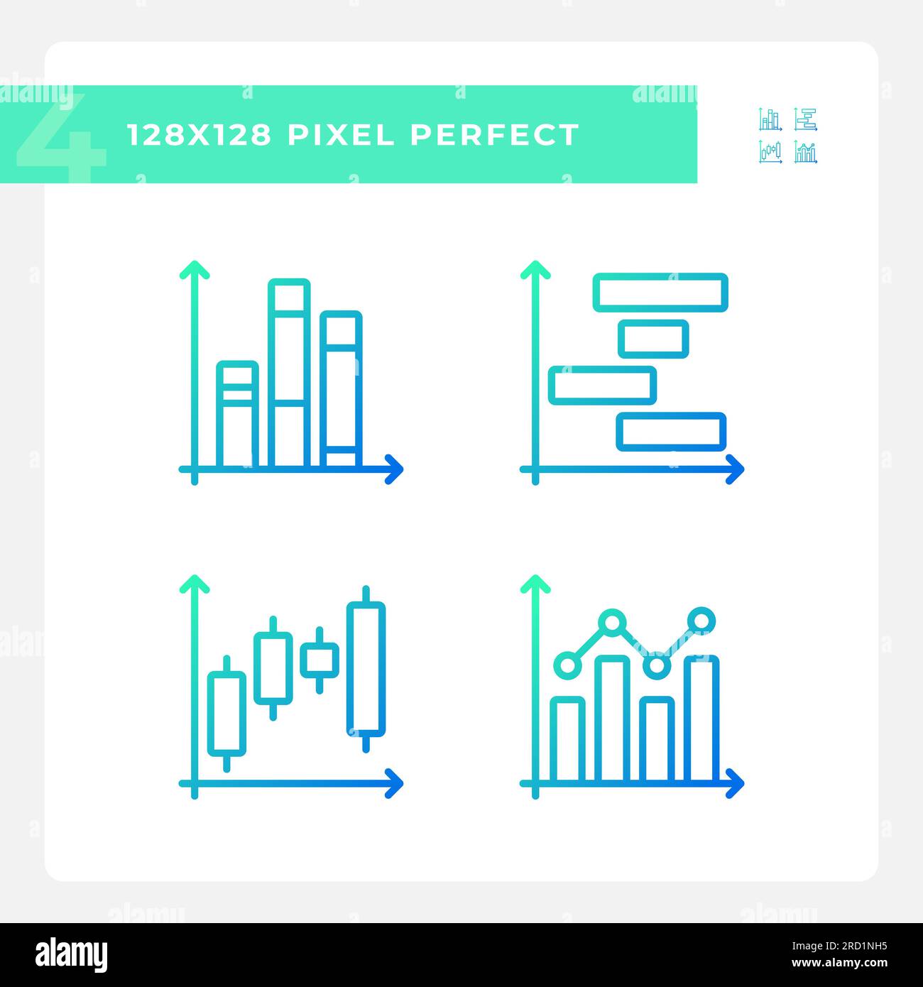 Stock market gradient linear vector icons set Stock Vector Image & Art ...