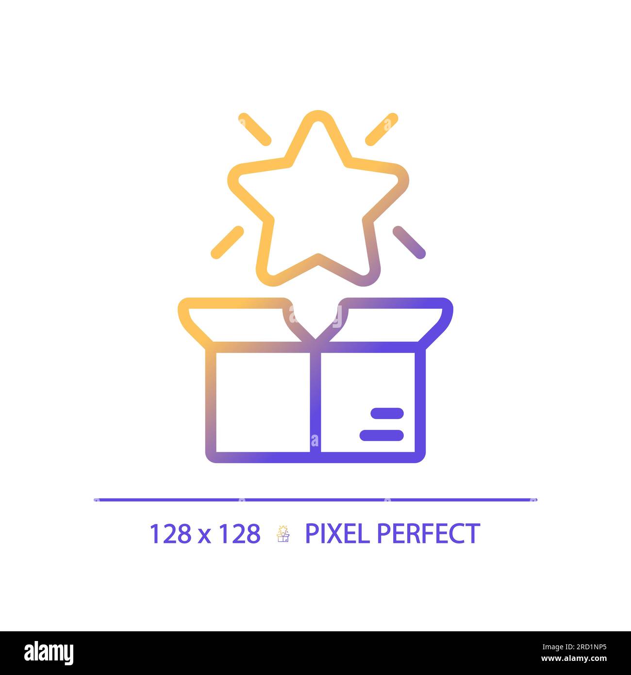 2D gradient star over box linear icon Stock Vector Image & Art - Alamy