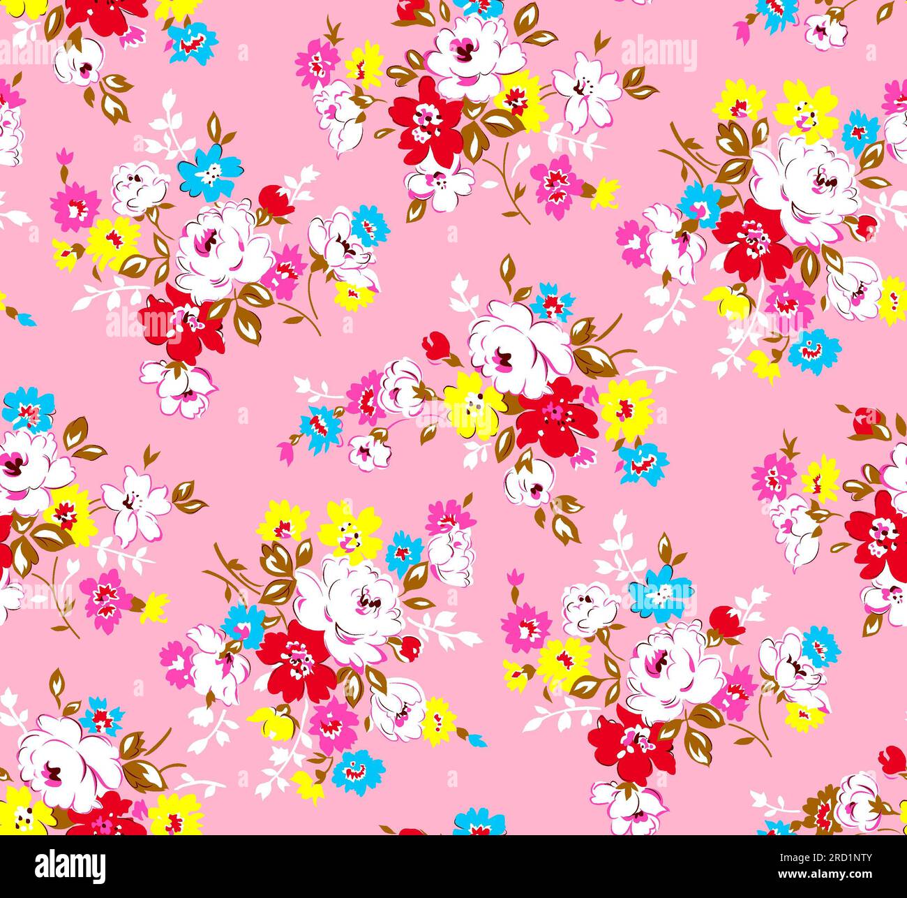 Tropical Floral Seamless Pattern Stock Photo Alamy