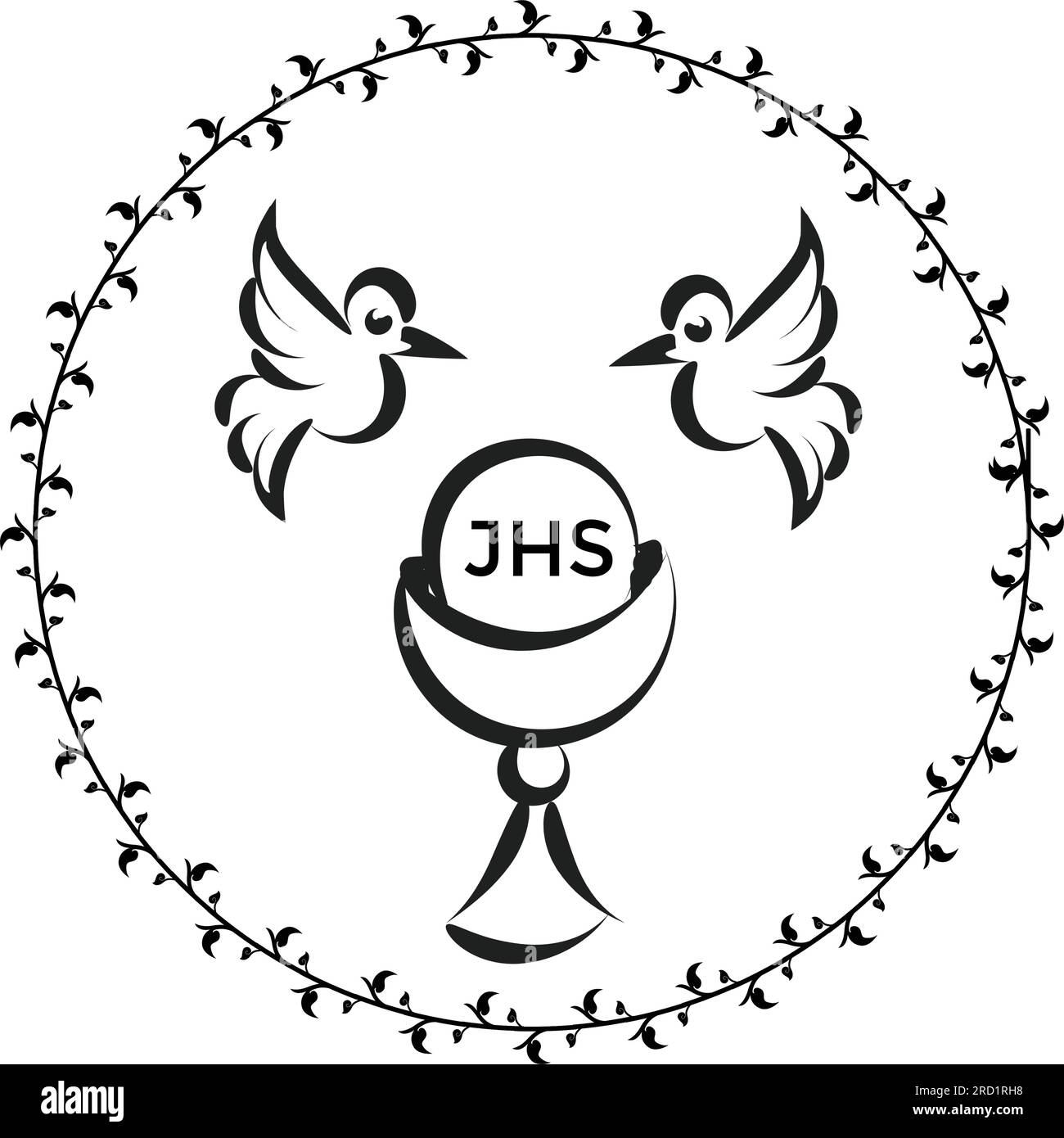 Catholic Baptism. Baptism symbol Sacraments of Catholic Church