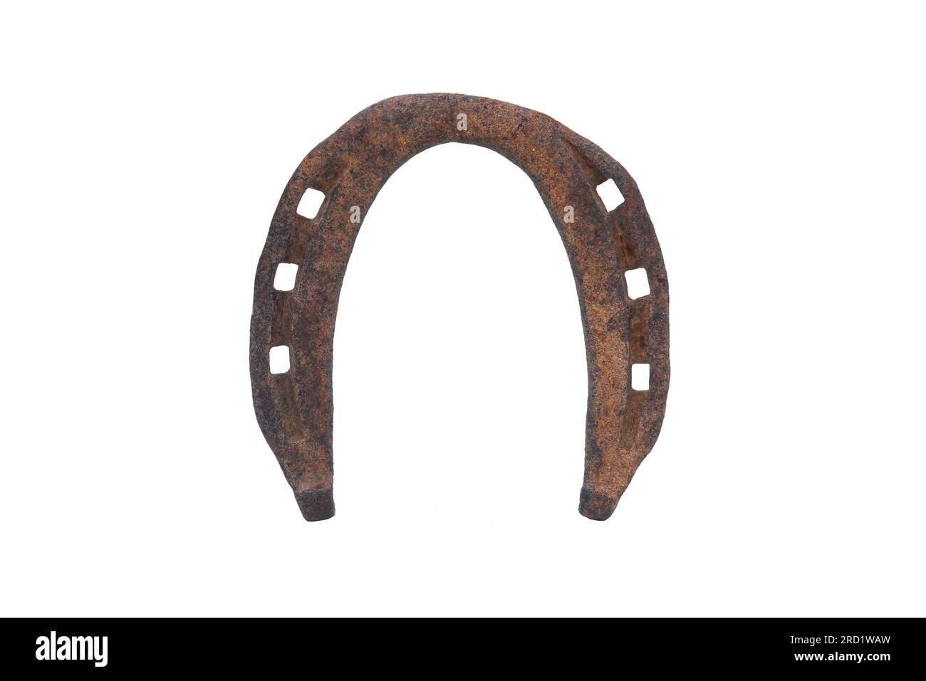 Old metal horseshoe isolated on white Stock Photo Alamy