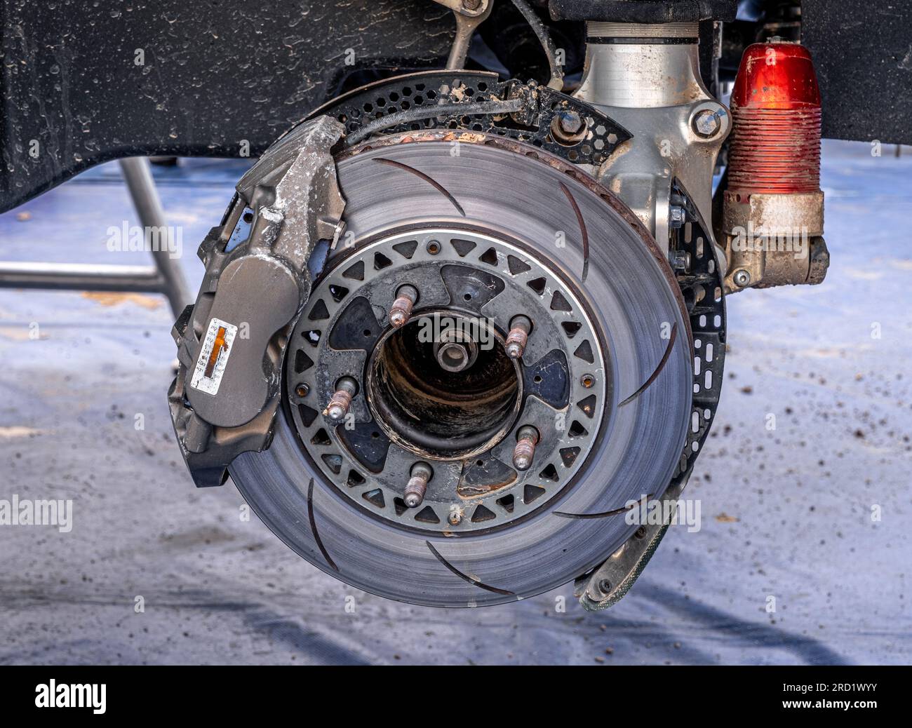 Rally race car brake system detail close up Stock Photo Alamy
