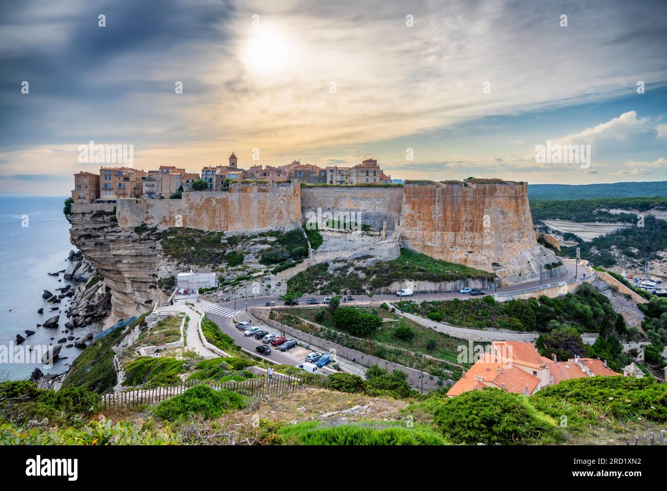 Bonifacio fortress, Corsica island, France Stock Photo