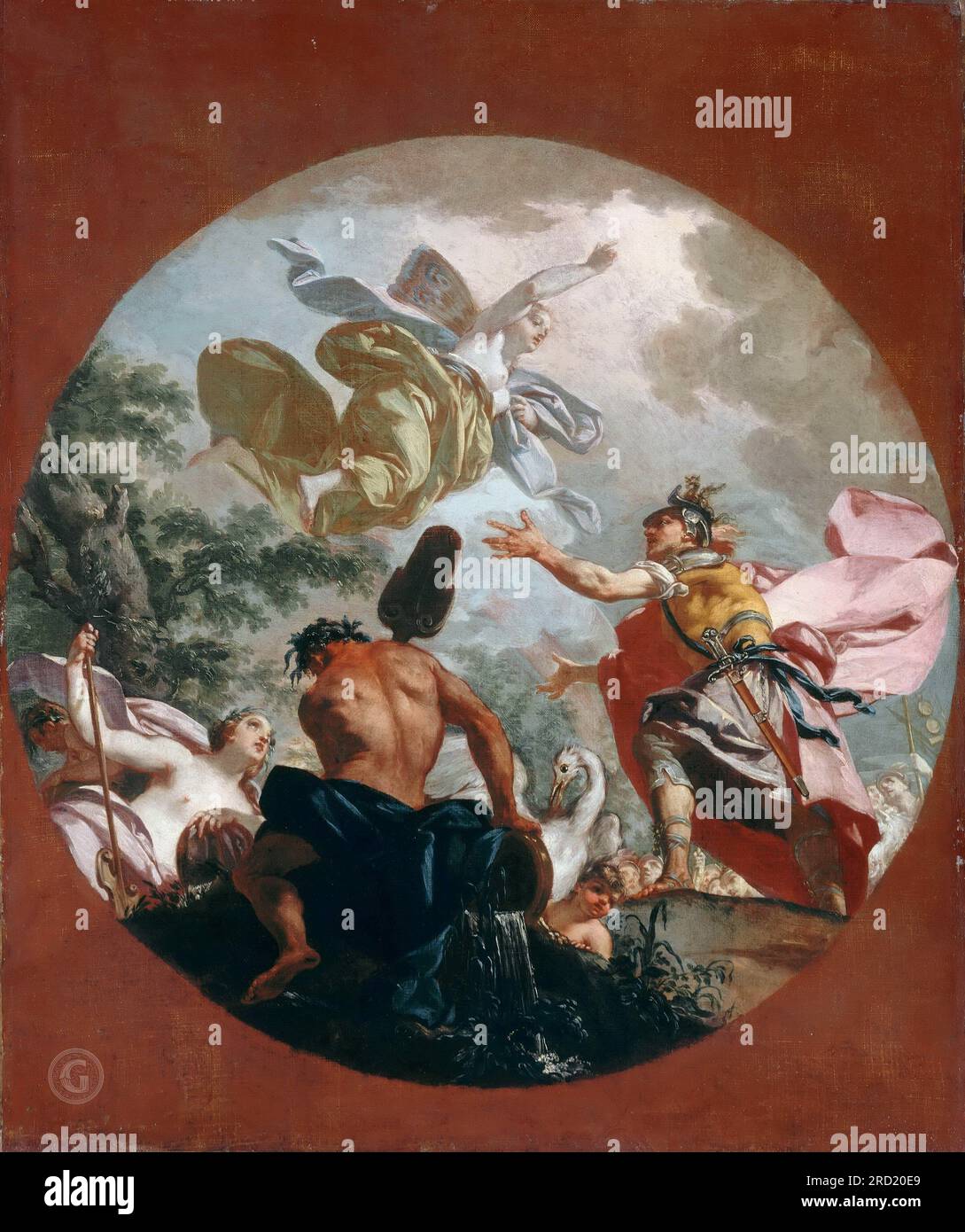 Claudio Francesco Beaumont -- Iris sent to Turnus by Juno 1738-40, Stock Photo