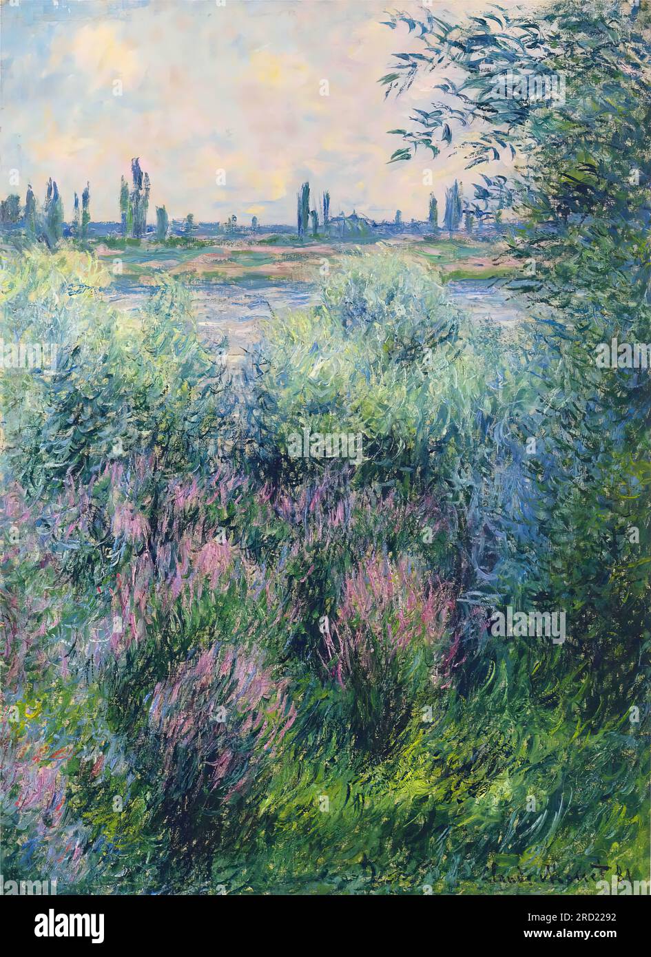 Claude Oscar Monet – Spot on the Banks of the Seine 1881 Stock Photo
