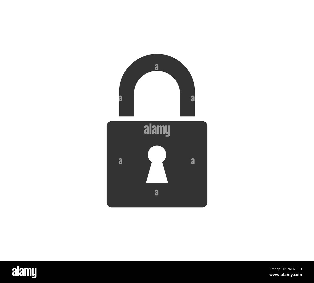 Lock icon, padlock silhouette. Lock icon simple design vector design ...