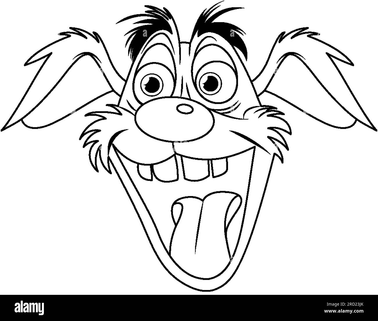 Cute playful crazy dog cartoon illustration Stock Vector Image & Art