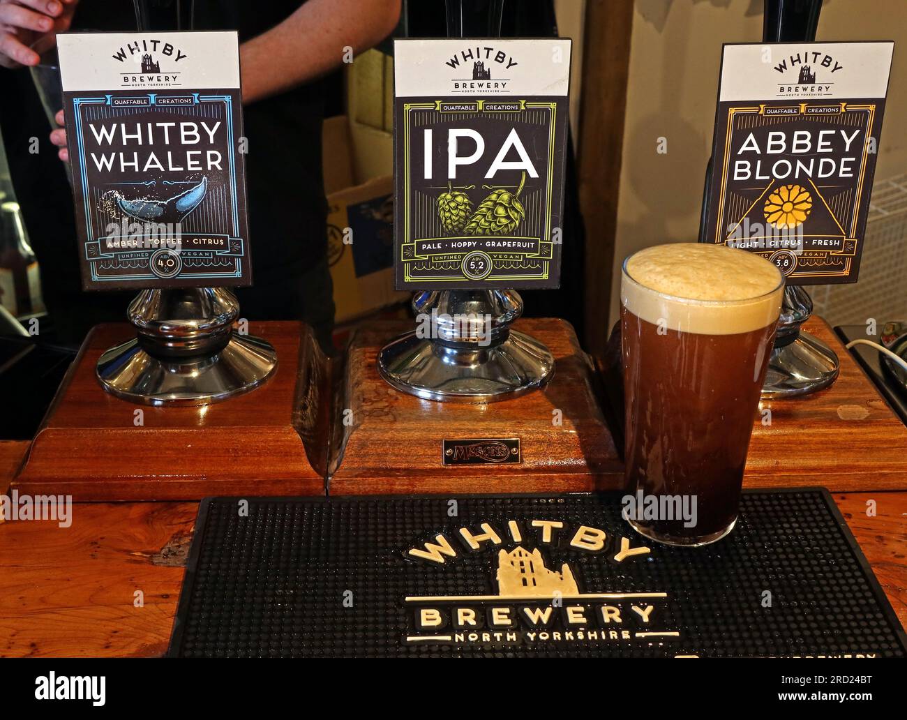 Inside The Whitby Brewery Ltd, since 2013, East Cliff, Whitby, North Yorkshire, England, UK, YO22 4JR Stock Photo