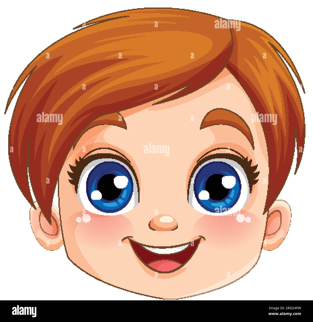 Cute boy face smiling illustration Stock Vector Image & Art - Alamy