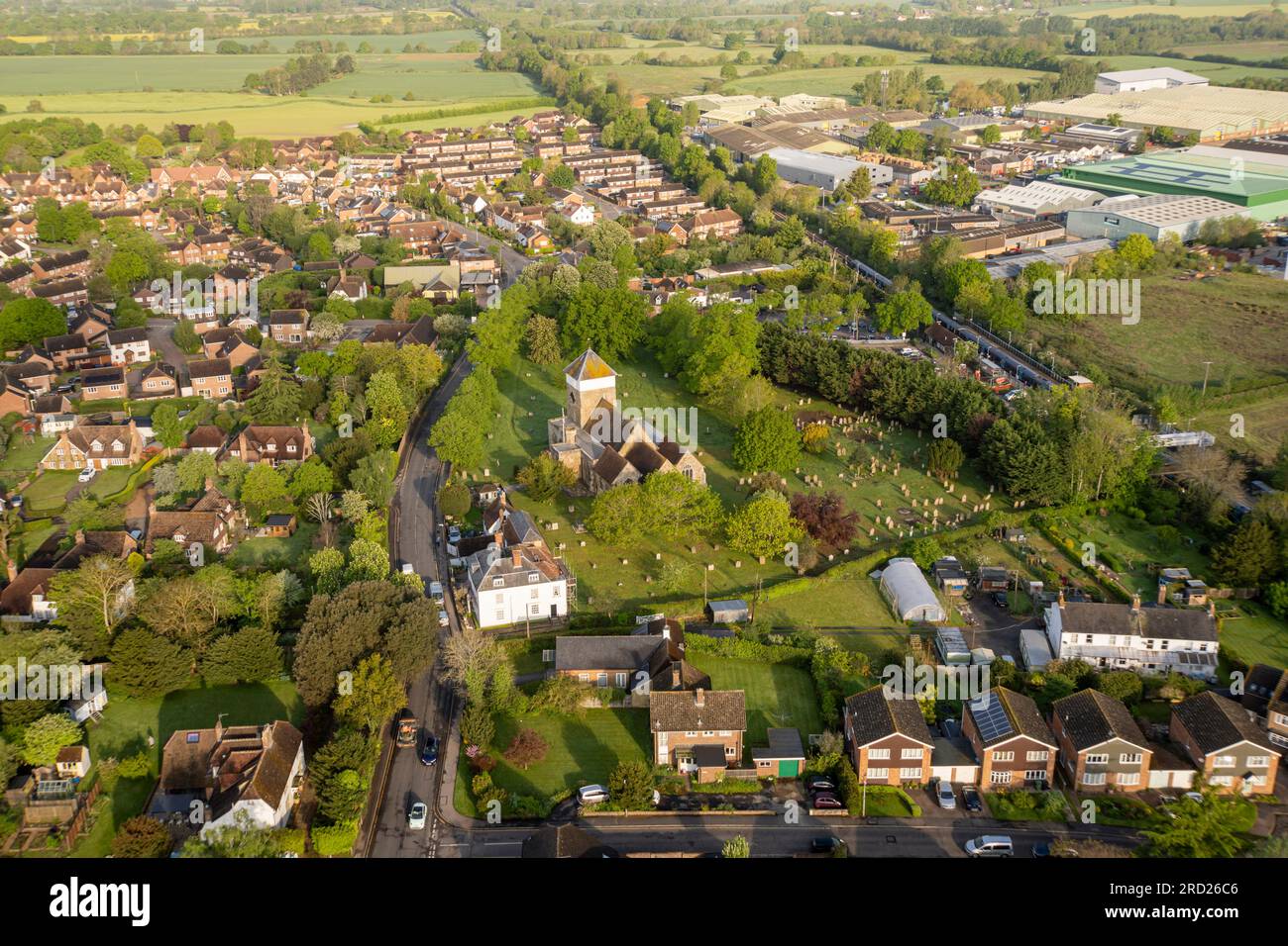 Aerial view of the villge of Marden, Kent, UK Stock Photo Alamy