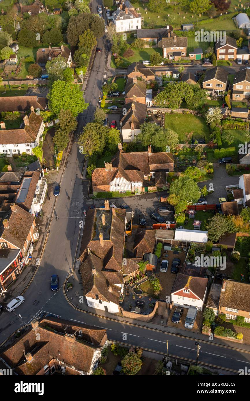 Aerial view of the villge of Marden, Kent, UK Stock Photo Alamy