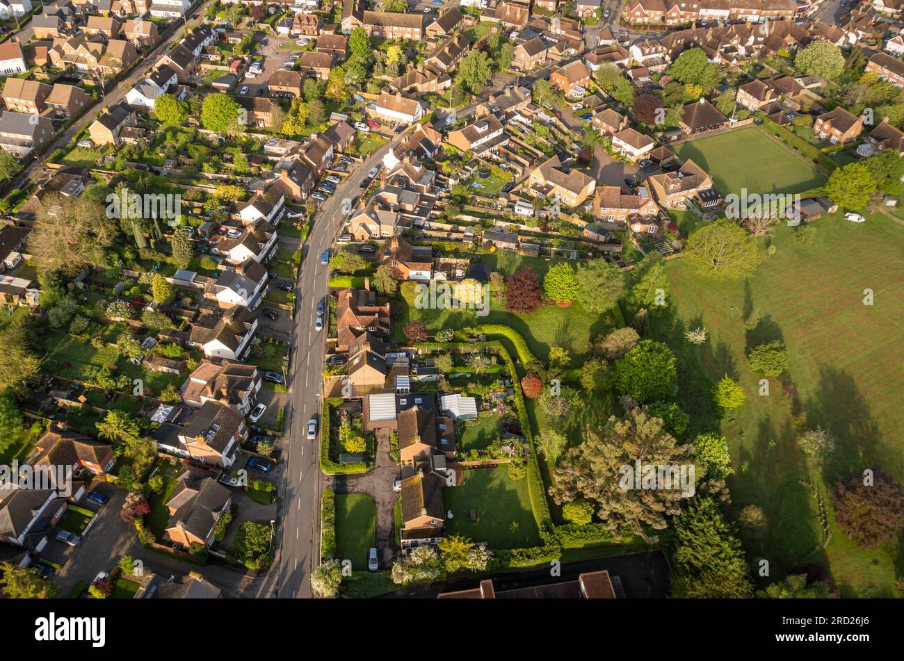 Aerial view of the villge of Marden, Kent, UK Stock Photo Alamy