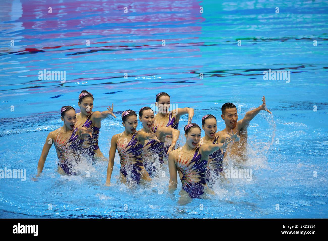 Fukuoka, Japan. 17th July, 2023. China team group Artistic Swimming