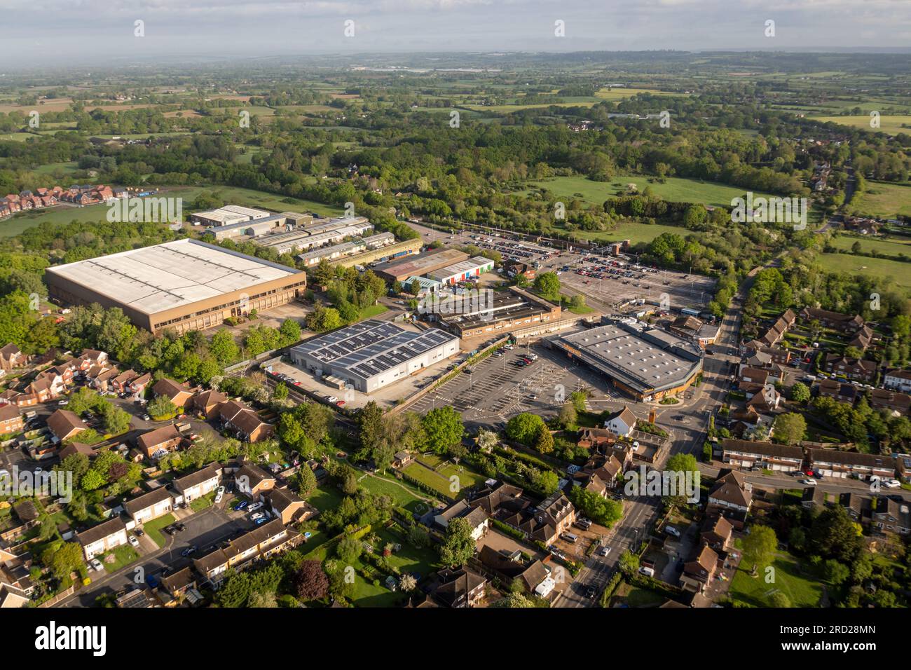 Aerial view of the villge of Staplehurst, Kent, UK Stock Photo