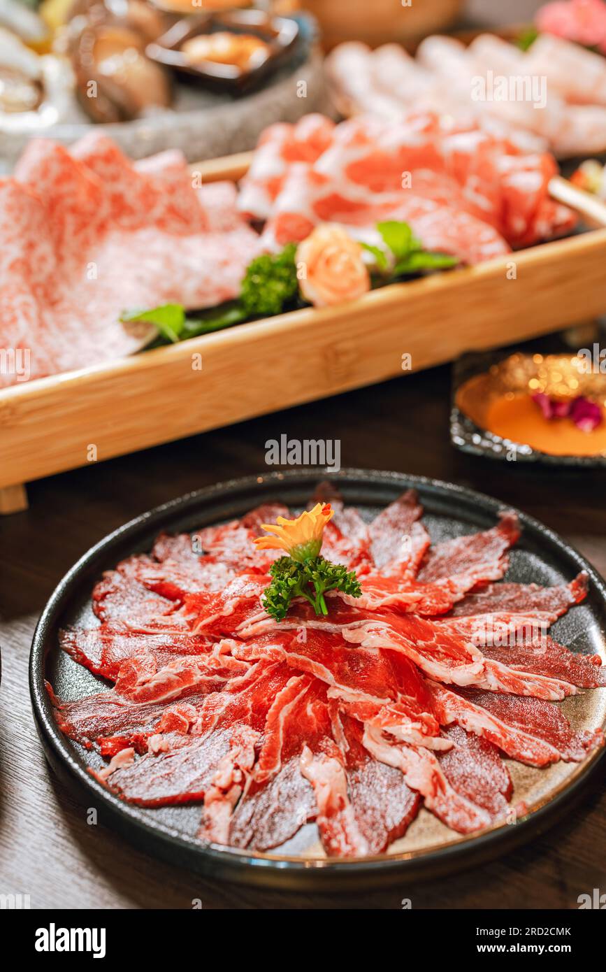 Chuck flap for hot pot use，delicious chuck flap tail, beef Stock Photo Alamy