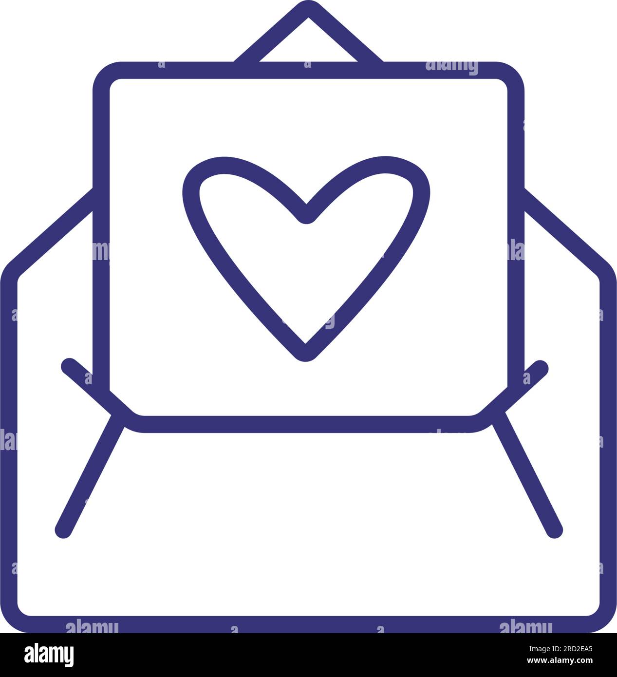 Love letter line icon Stock Vector