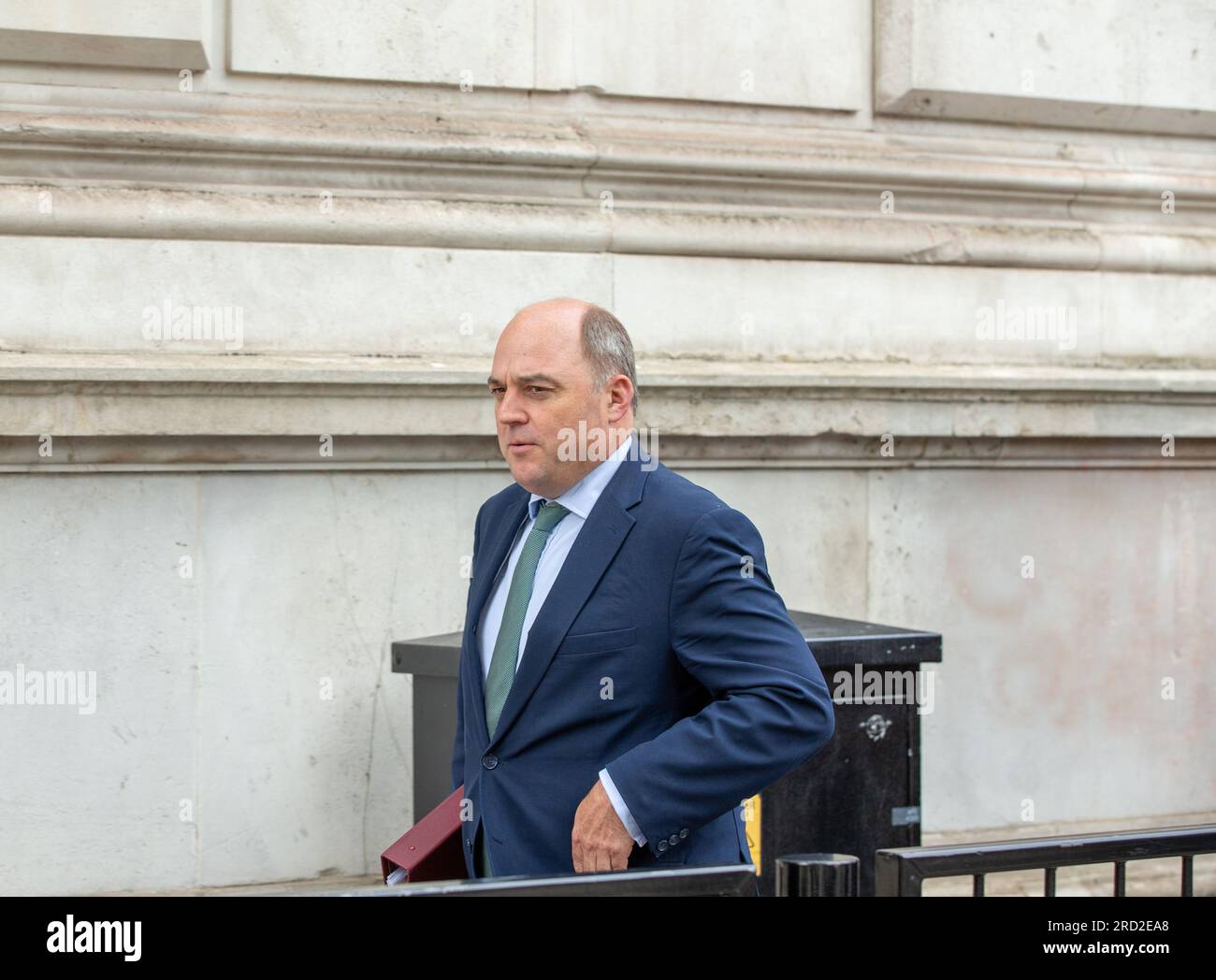London, UK. 18th July, 2023. Ben Wallace, MP, Secretary of State for Defence leaving  No 10 downing street what may be his last cabinet meeting. Wallace has announced that he will resign from cabinet at the next re-shuffle and also step down as an MP. Ministers and British Conservative Party Credit: Richard Lincoln/Alamy Live News Stock Photo