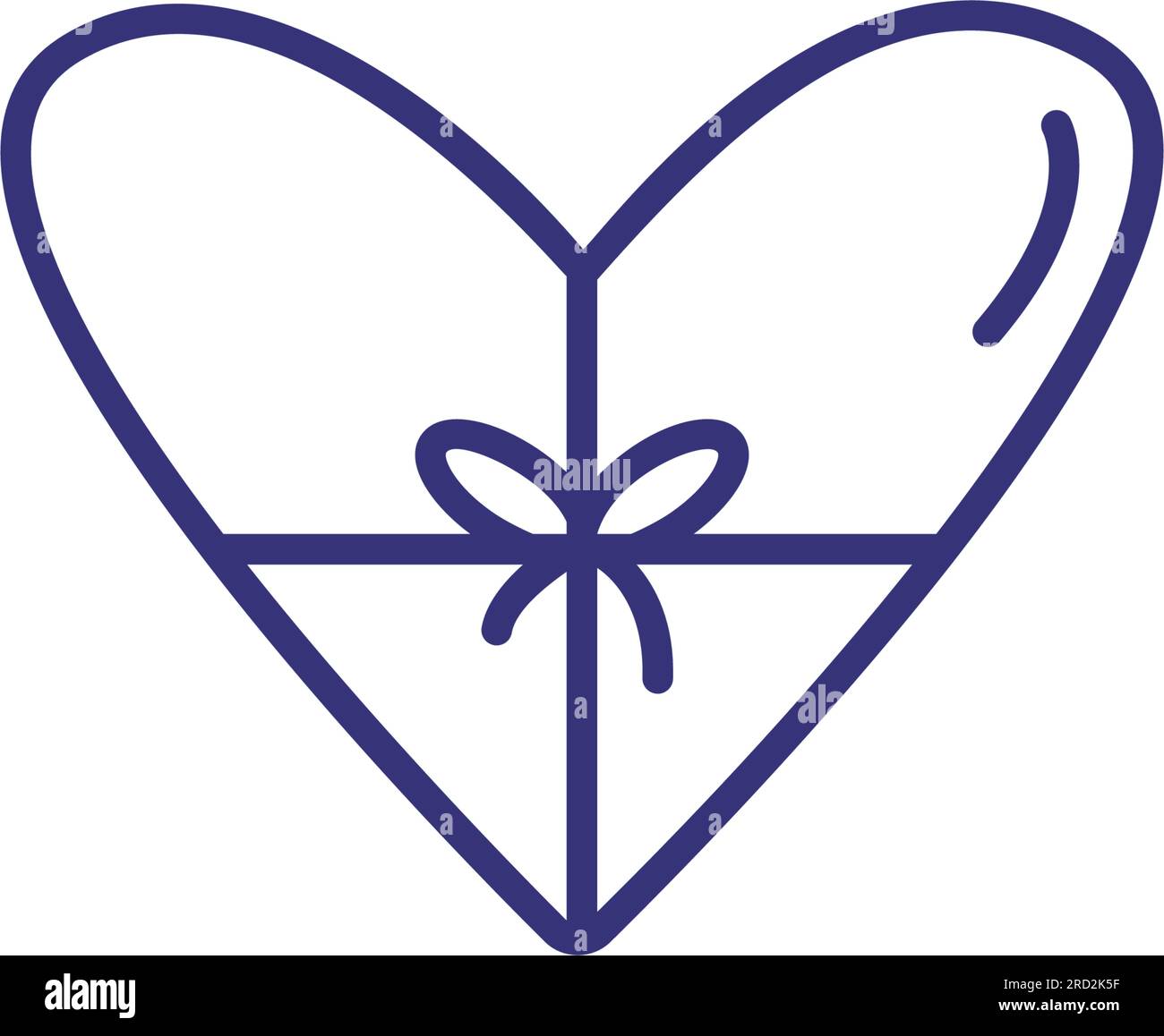 Love gift line icon Stock Vector