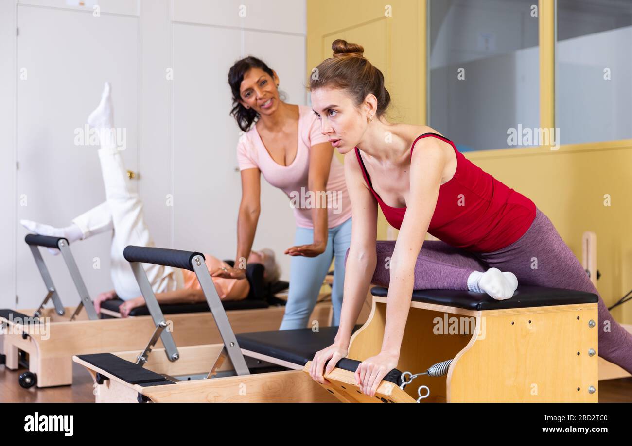 Woman sitting chair exercise hi-res stock photography and images - Alamy