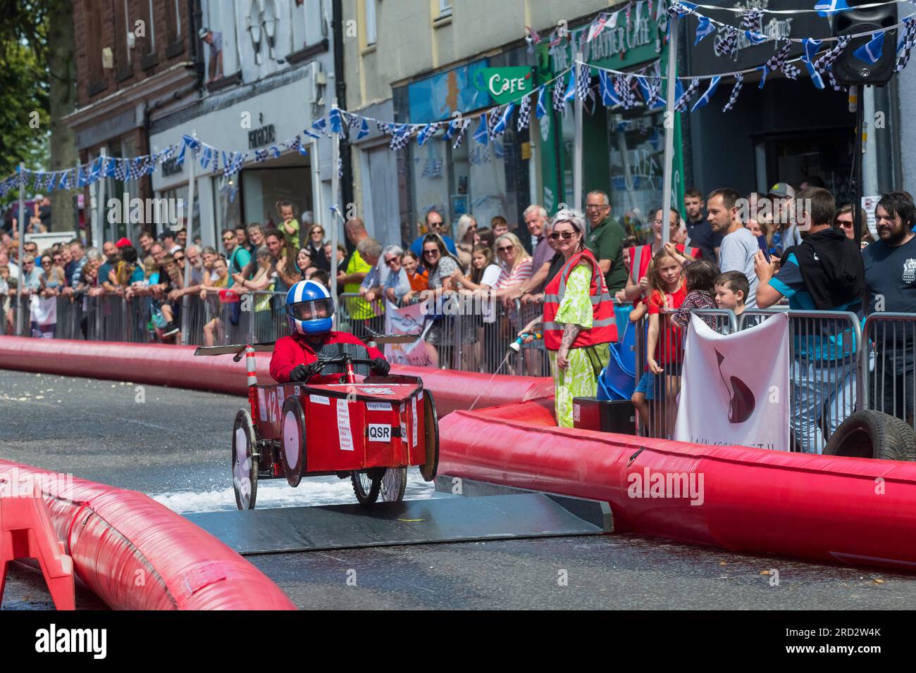 Soap box derby, Castle Douglas, Dumfries & Galloway, Scotland Stock Photo