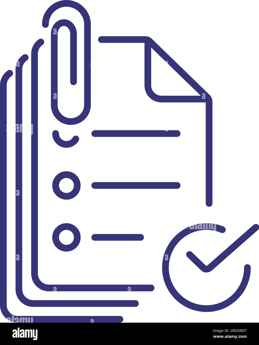 Attach documents line icon Stock Vector Image & Art - Alamy