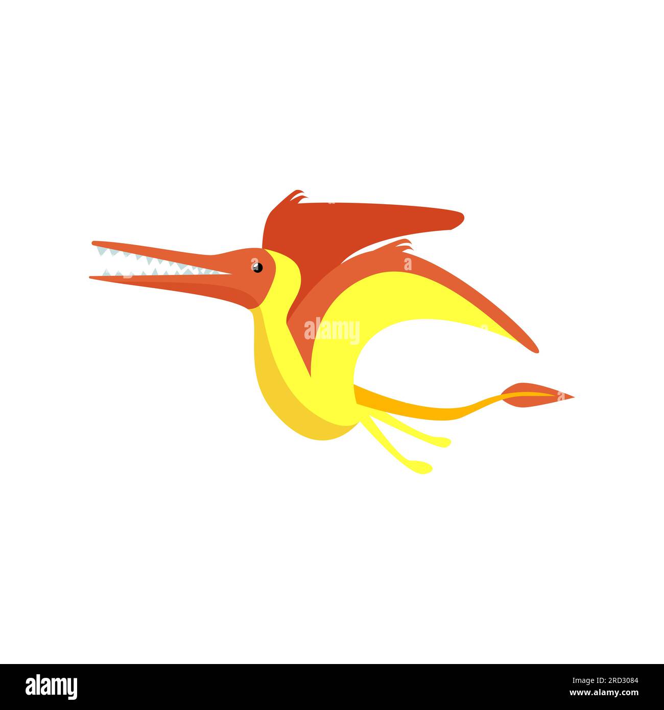 Yellow flying dinosaur illustration Stock Vector Image & Art Alamy