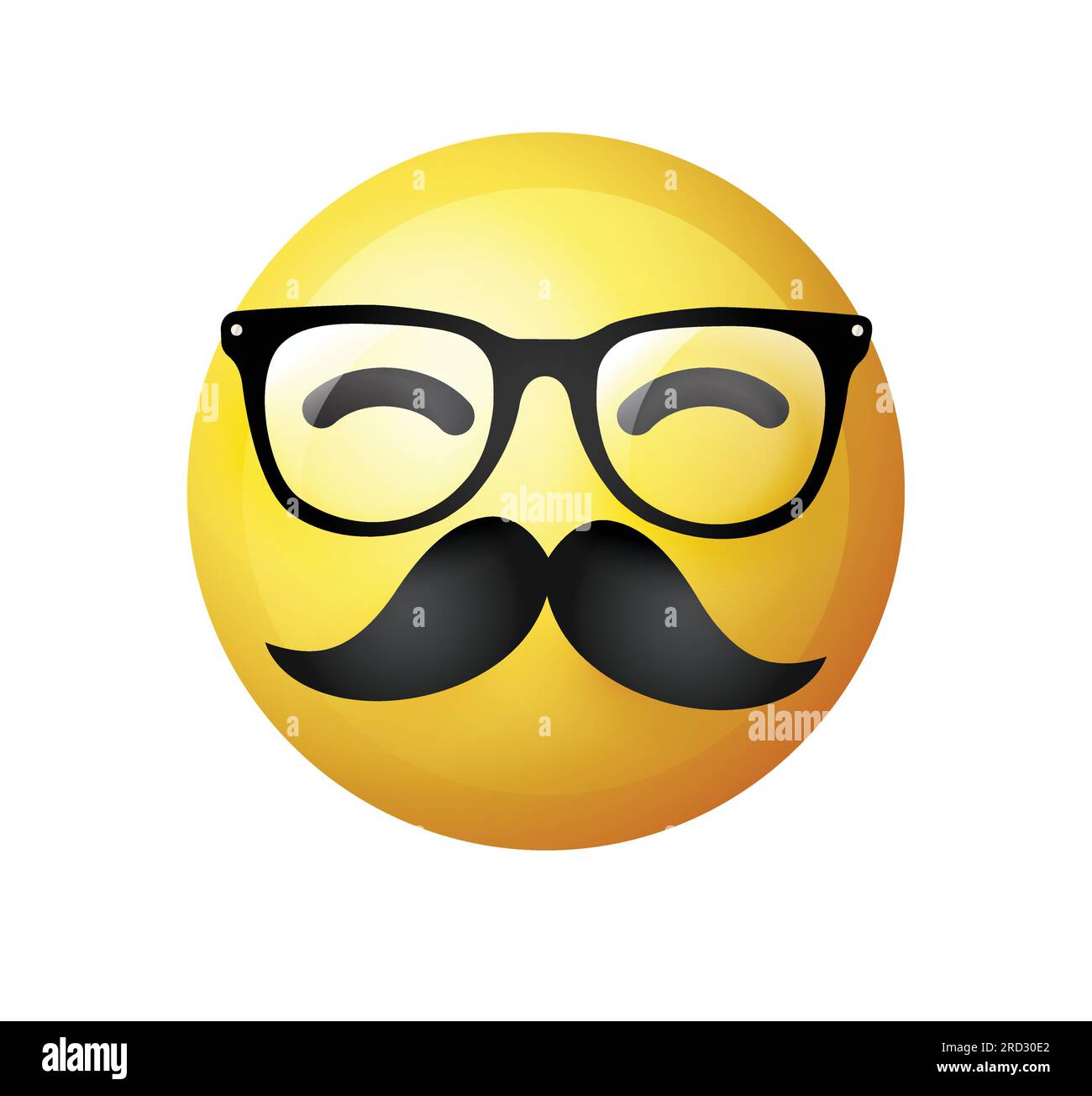 smiley face with sunglasses and mustache