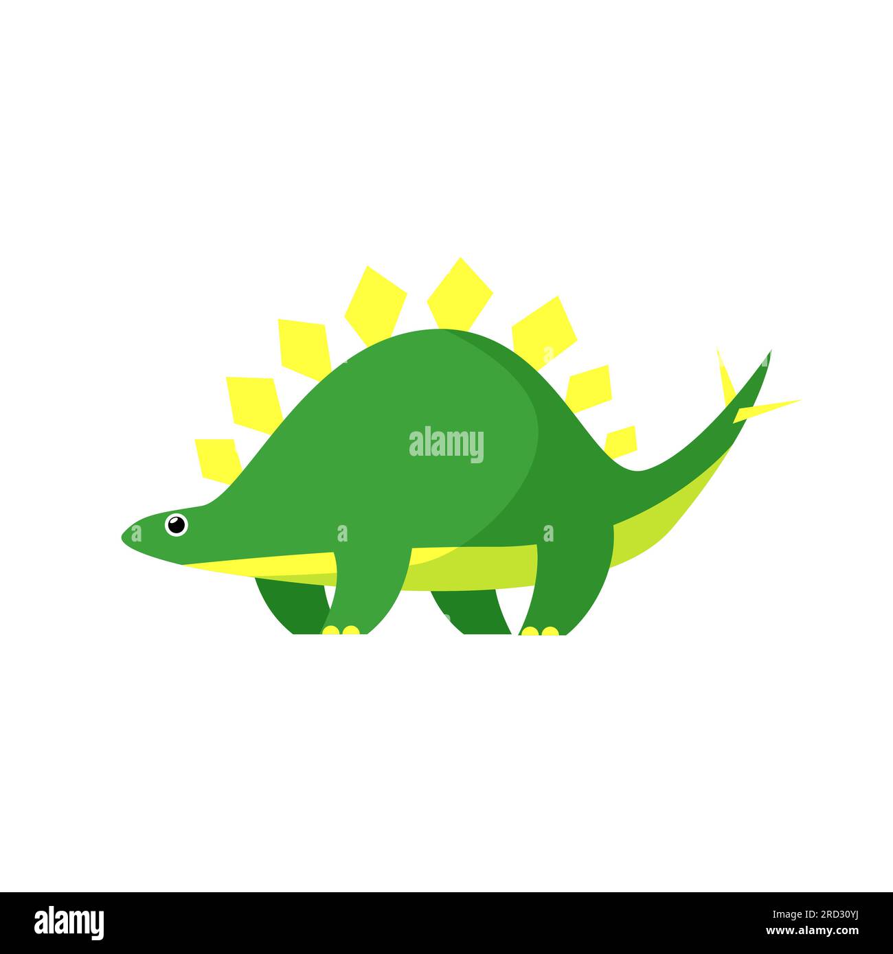 Green herbivorous dinosaur illustration Stock Vector Image & Art - Alamy