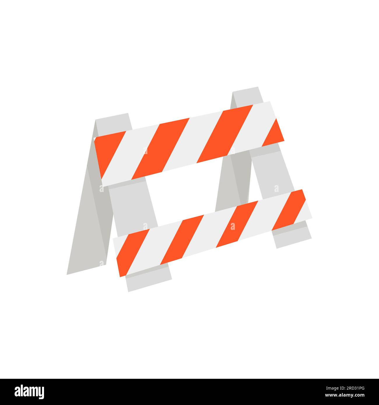 Under construction illustration. Warning, sign Stock Vector