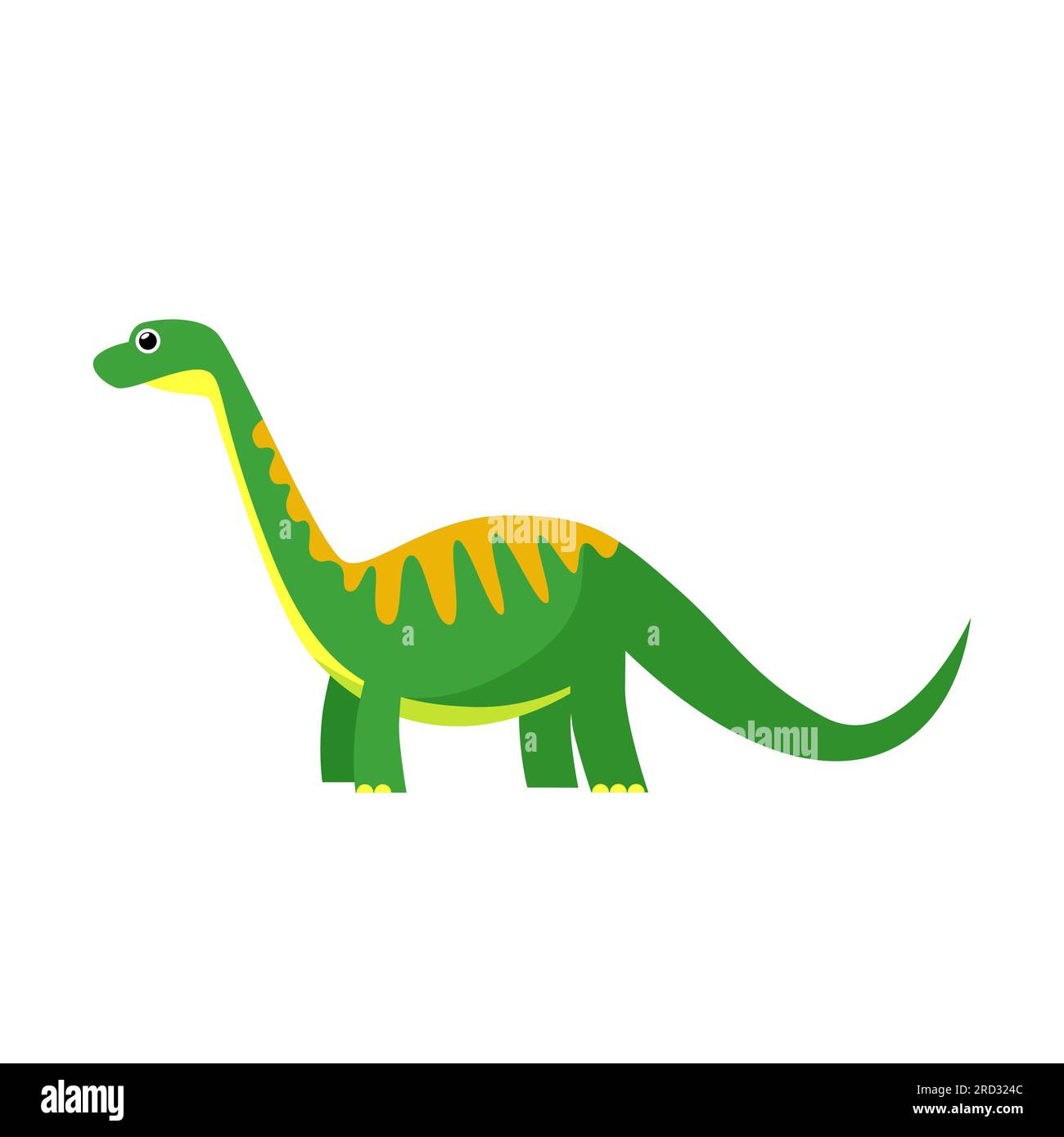 Green and yellow dinosaur illustration Stock Vector Image & Art - Alamy