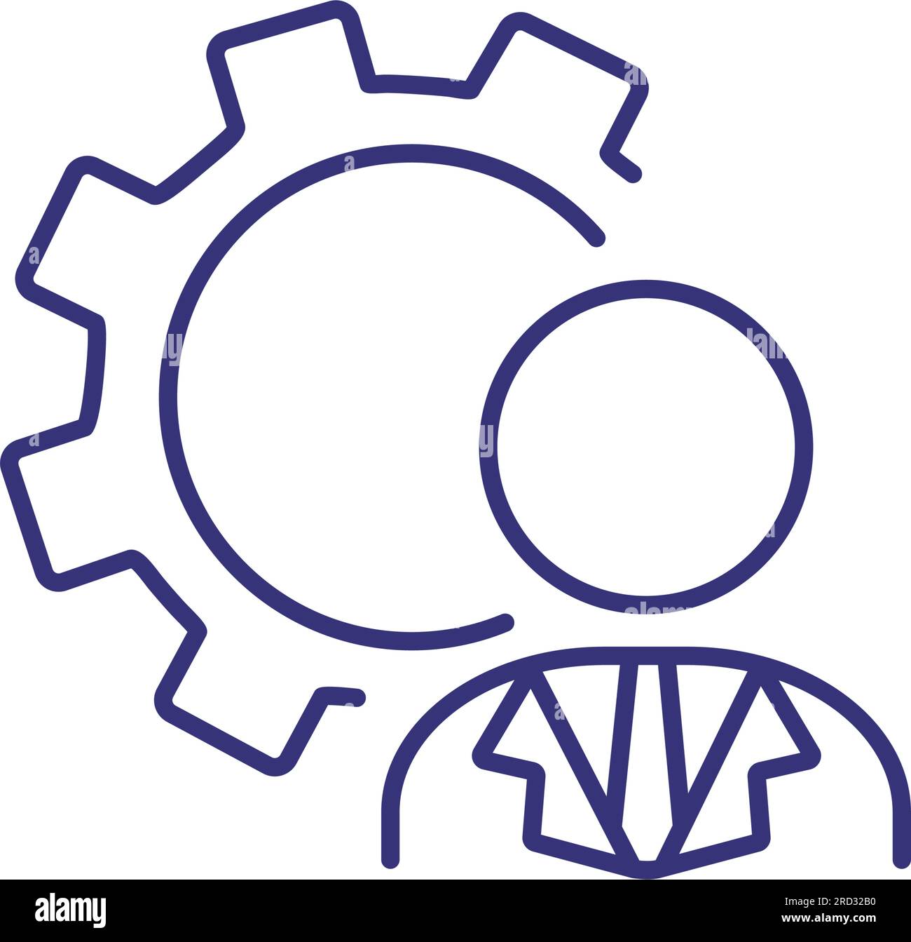 Worker line icon Stock Vector Image & Art - Alamy