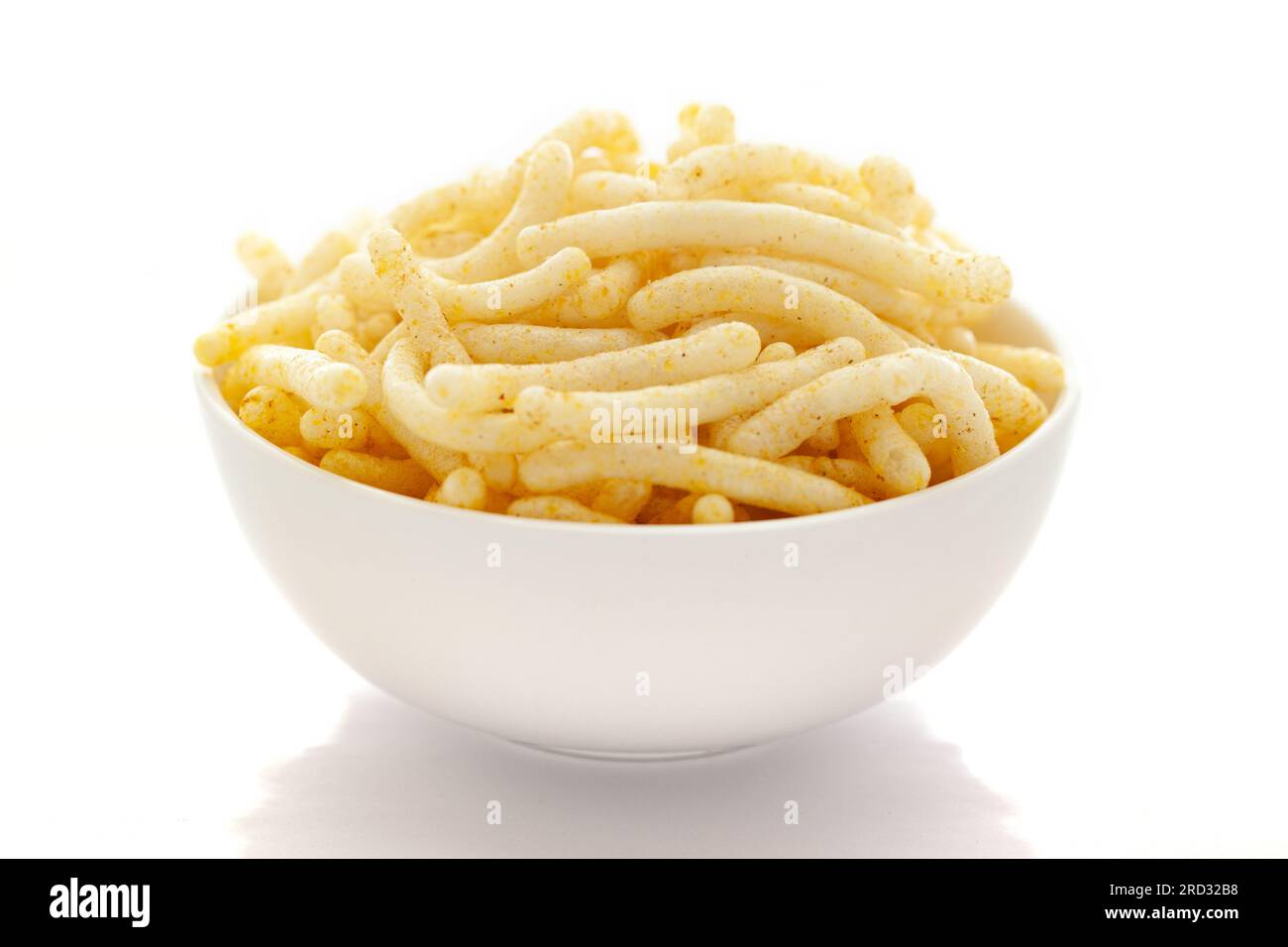 Close up of Cheese Puff Snacks cream color, Popular Ready to eat