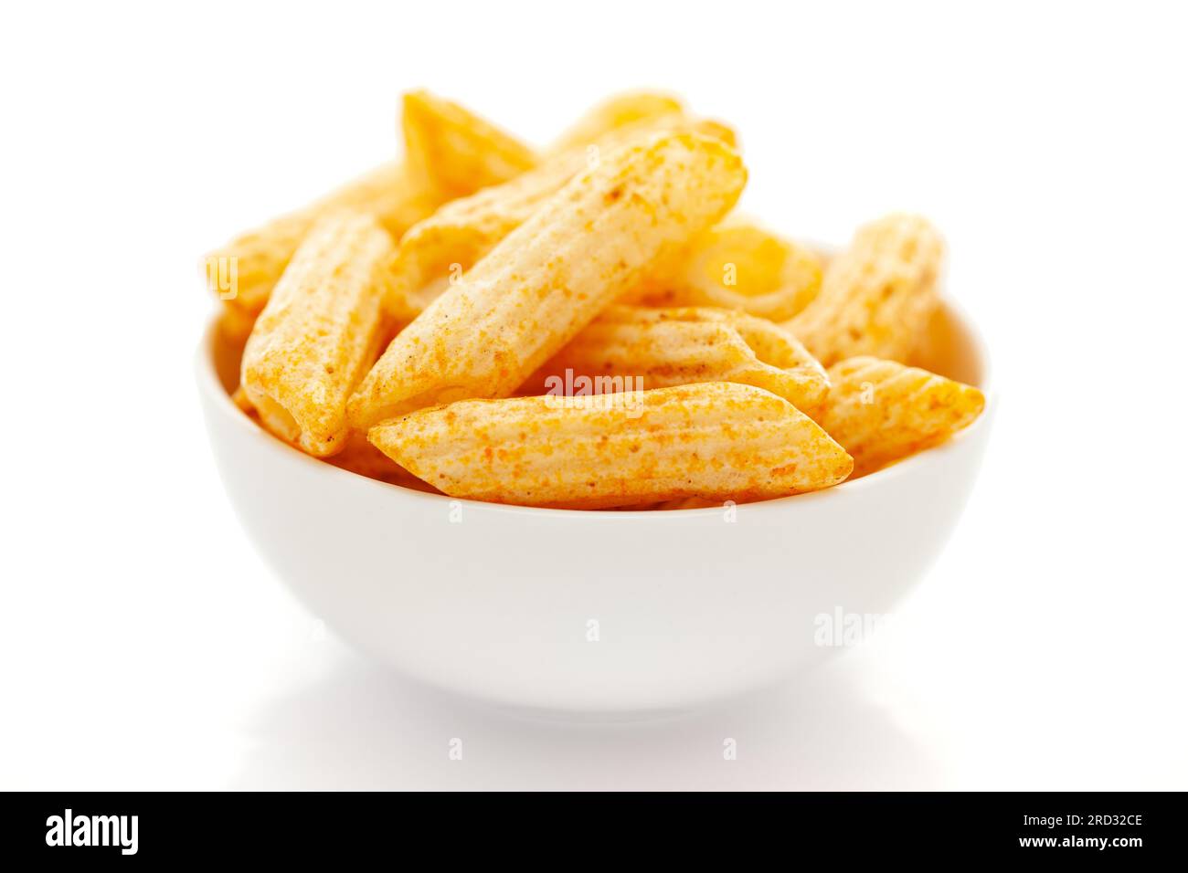 Close up of Cheese Puff Snacks cream color, Popular Ready to eat