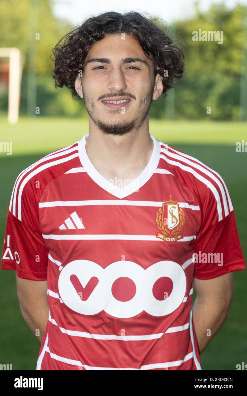 Liege, Belgium. 18th July, 2023. Standard's Cihan Canak poses for a