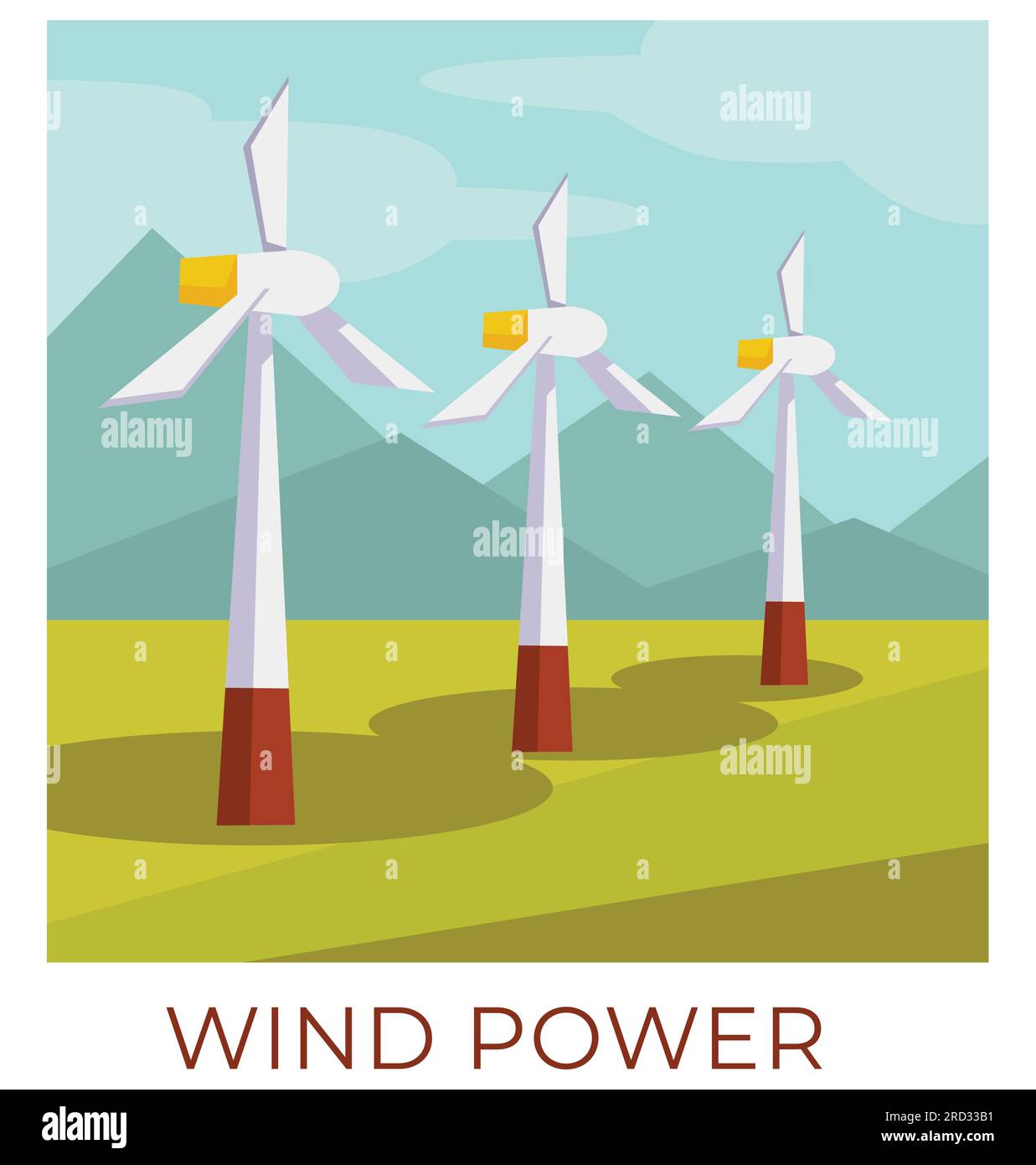Wind Power Station In Field Ecological Energy Vector Stock Vector wind-power-station-in-field-ecological-energy-vector-stock-vector