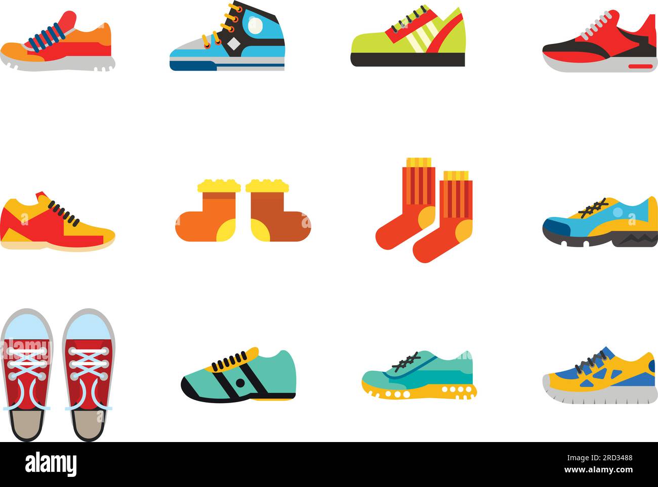 Shoes Icon Set Stock Vector Image & Art - Alamy