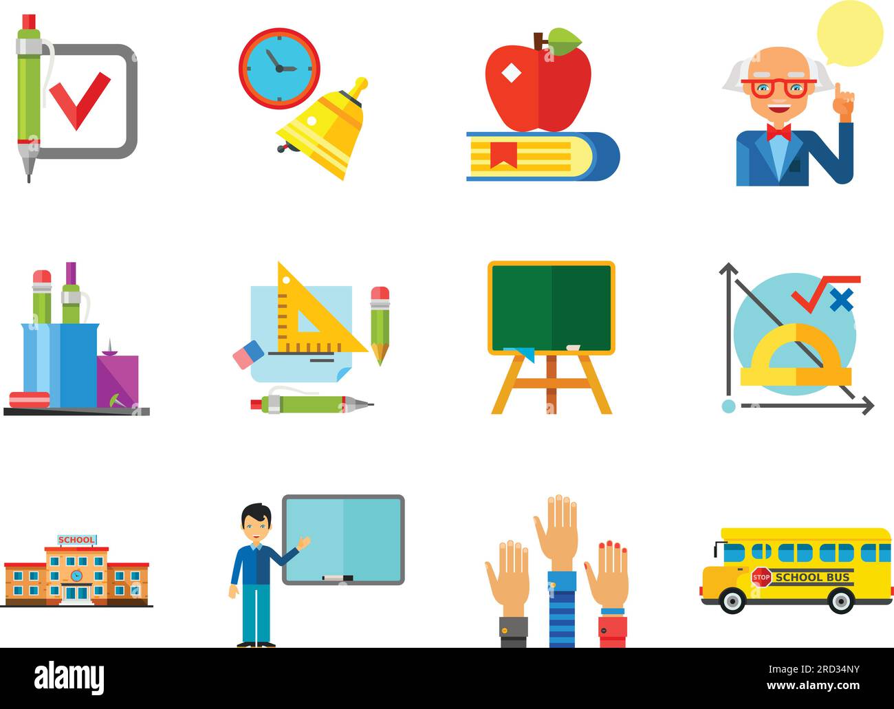 Lesson Icon Set Stock Vector Image & Art - Alamy