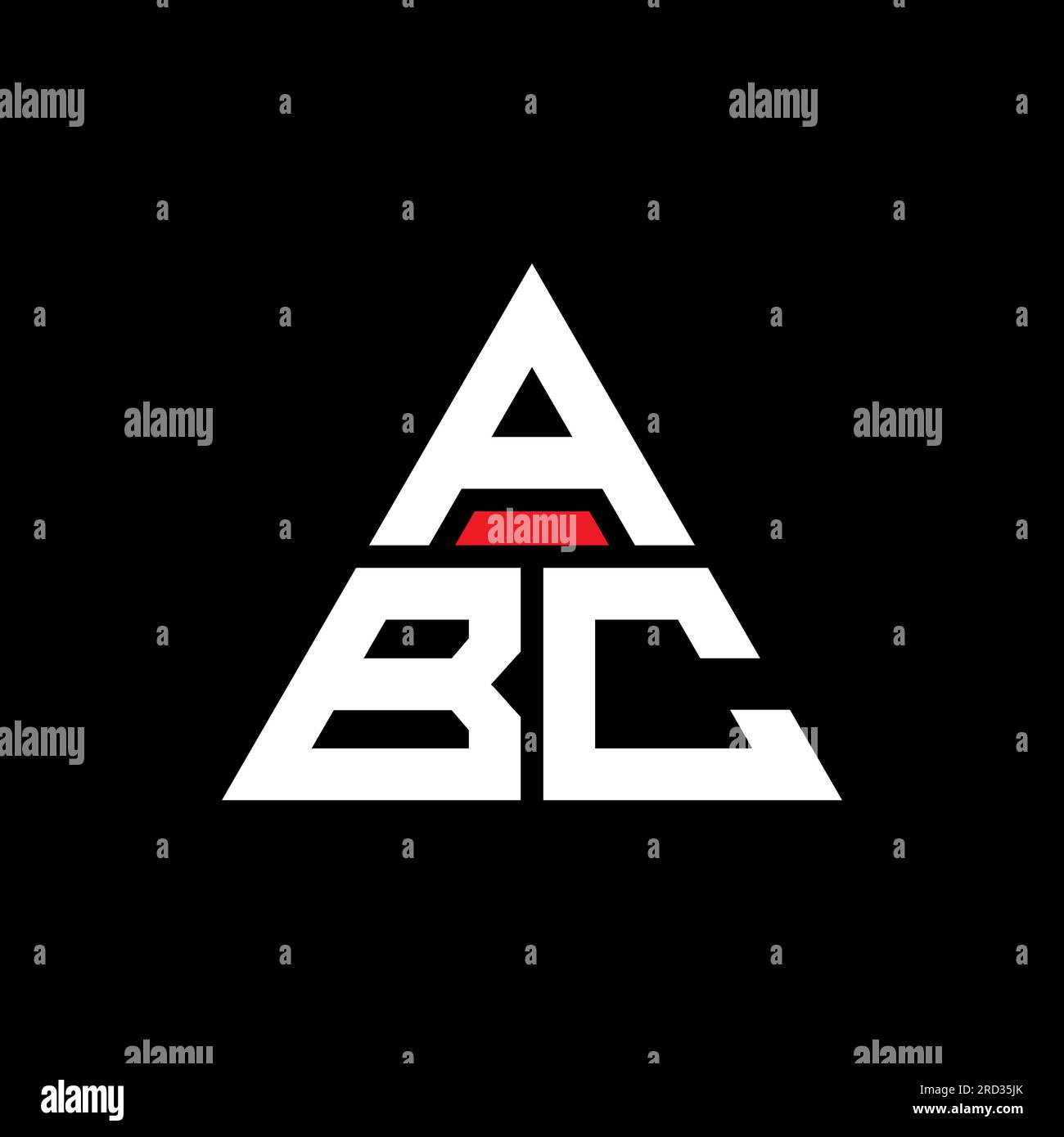 ABC triangle letter logo design with triangle shape. ABC triangle logo ...