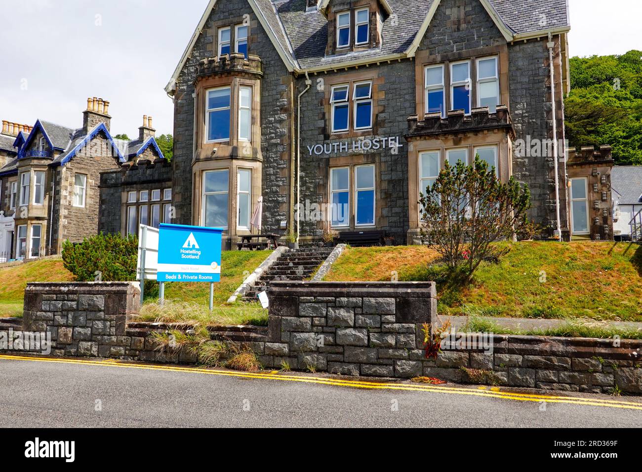 Youth Hostel located along the esplanade in Oban, Inner Hebrides, Scotland, UK. Stock Photo