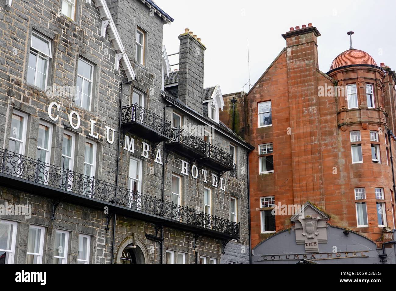 SGE Columba Hotel, centrally located local landmark at North Pier, Oban, Scotland, UK. Stock Photo