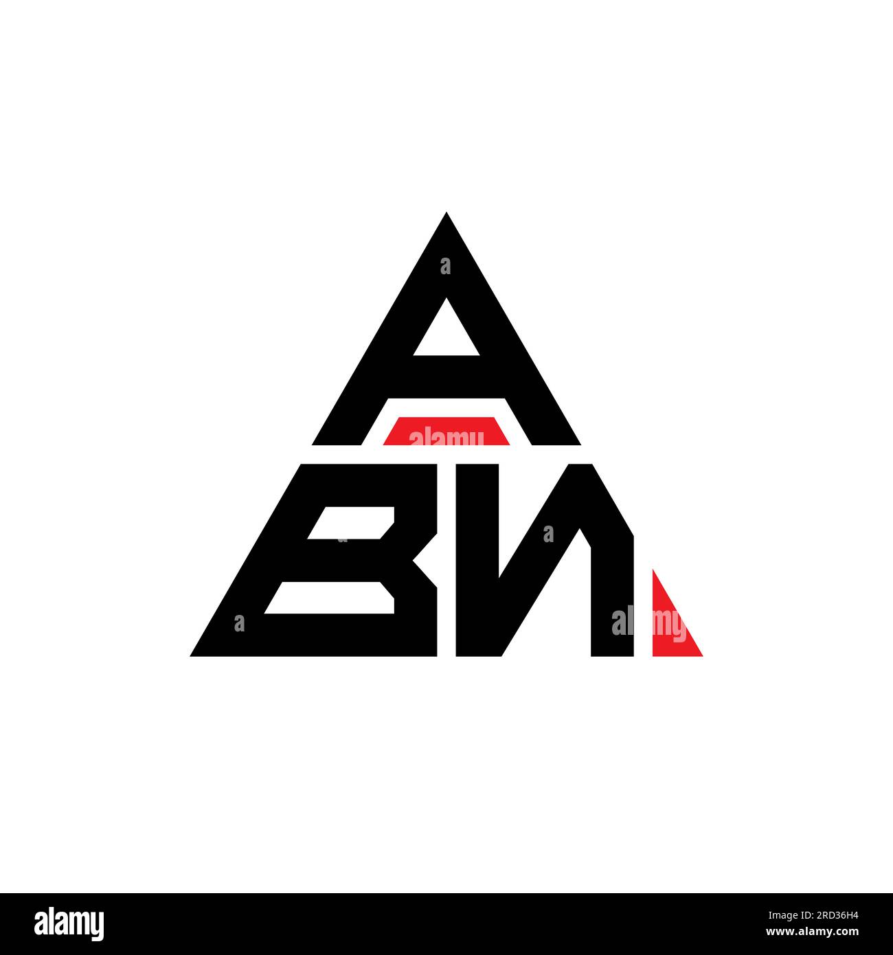 ABN triangle letter logo design with triangle shape. ABN triangle logo