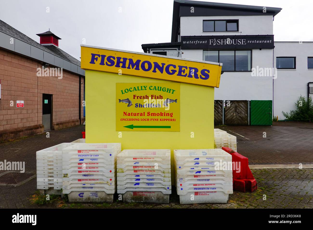 Fishmongers, locally caught fresh fish, shellfish, Oban, Scotland, UK. Stock Photo