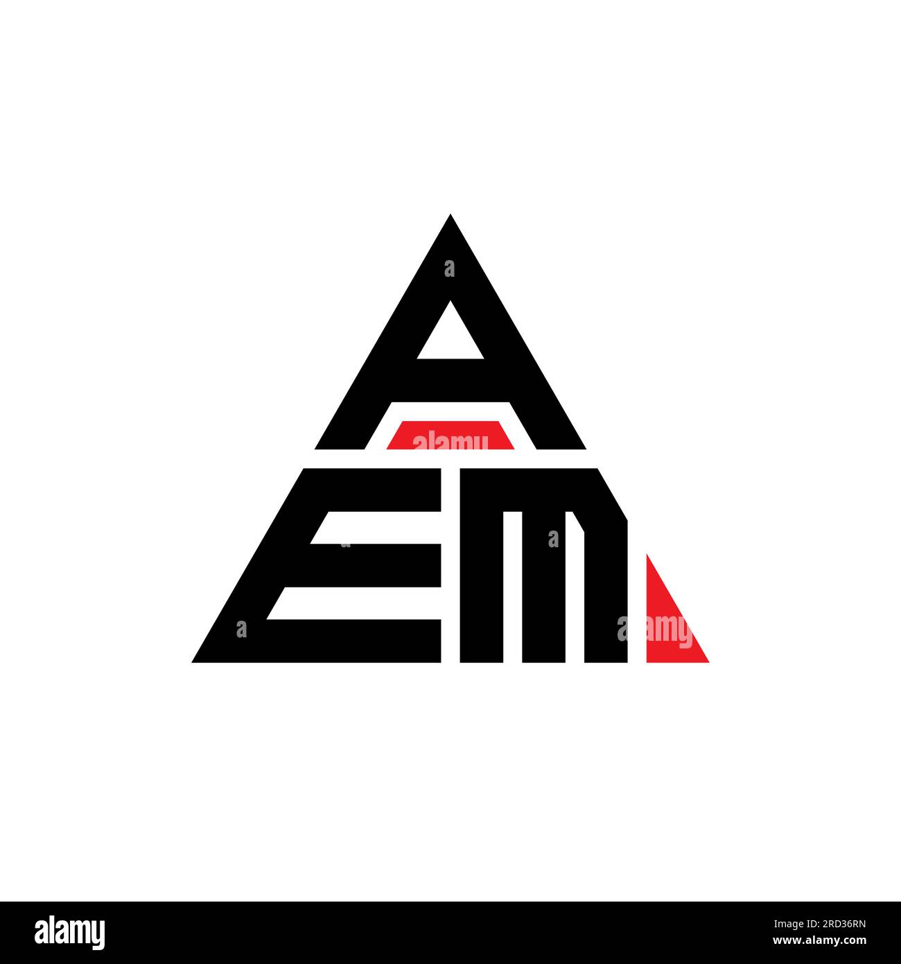 AEM triangle letter logo design with triangle shape. AEM triangle logo