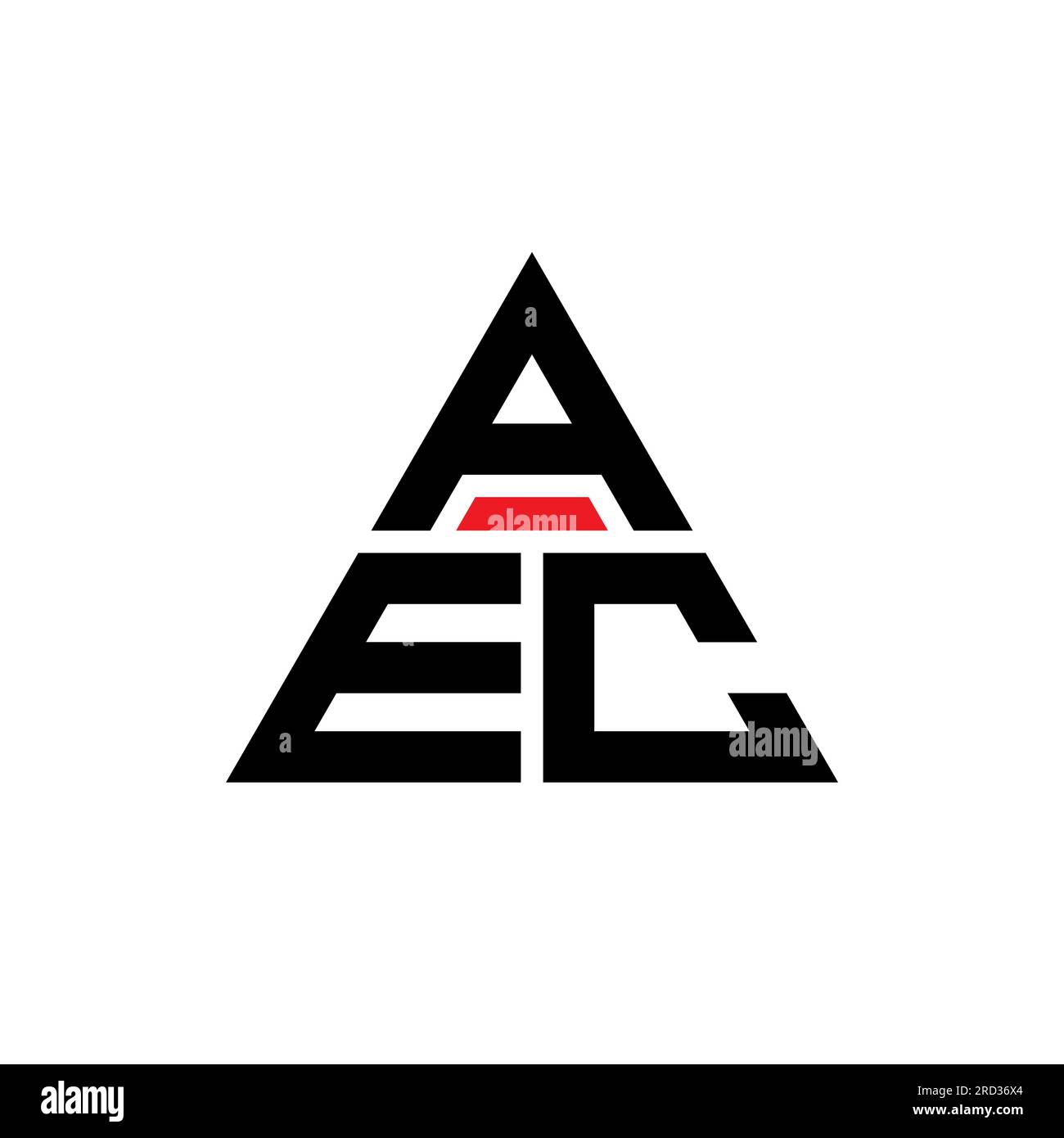 AEC triangle letter logo design with triangle shape. AEC triangle logo