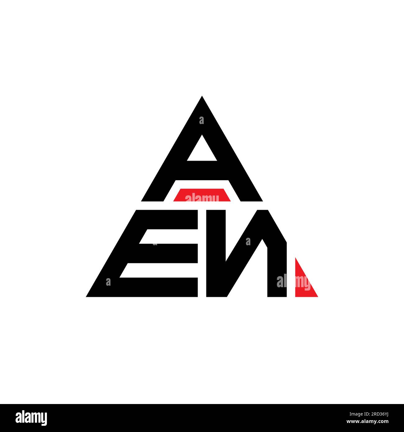 AEN triangle letter logo design with triangle shape. AEN triangle logo