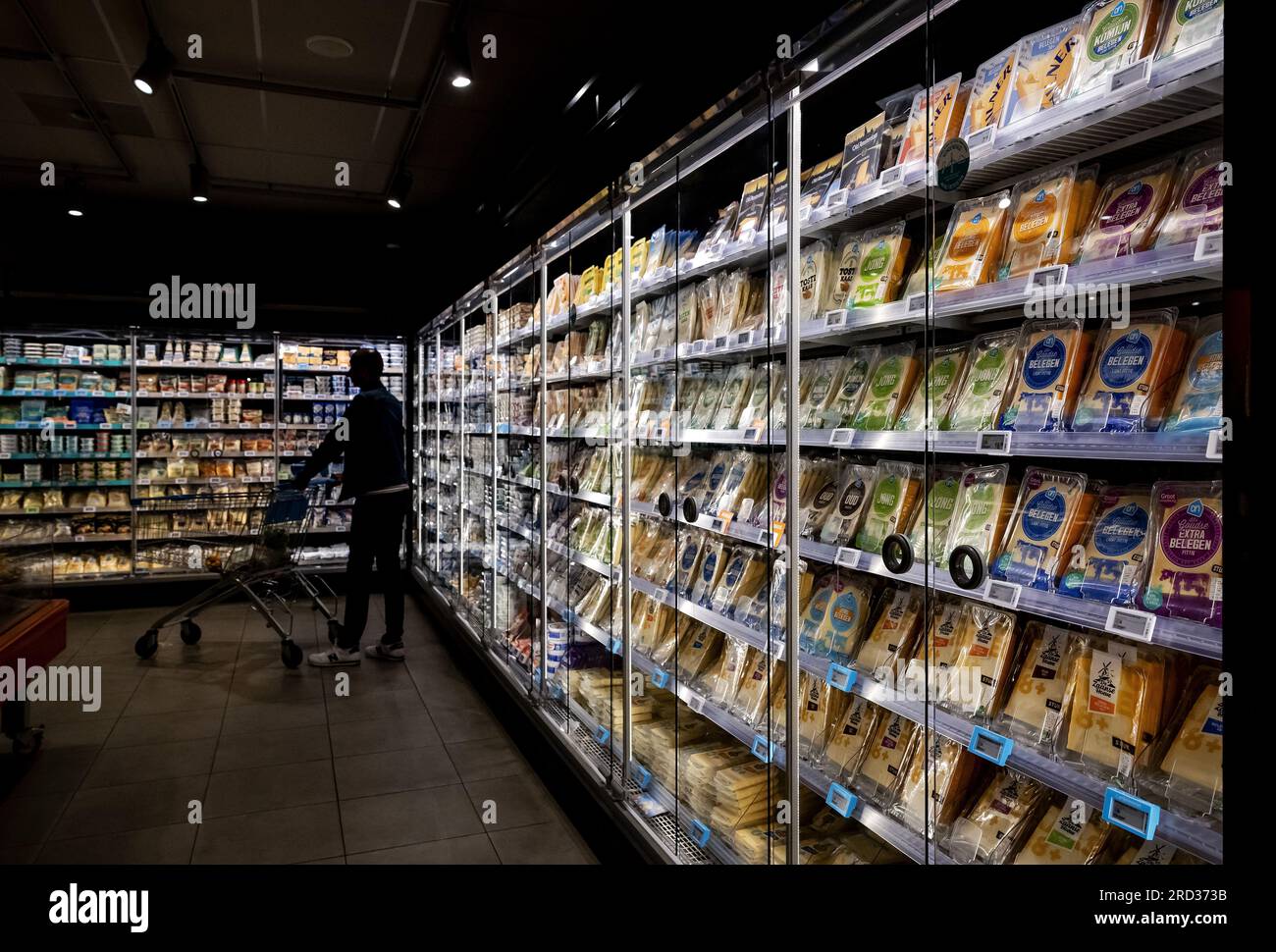 AMSTERDAM Prepackaged cheese in an Albert Heijn supermarket on