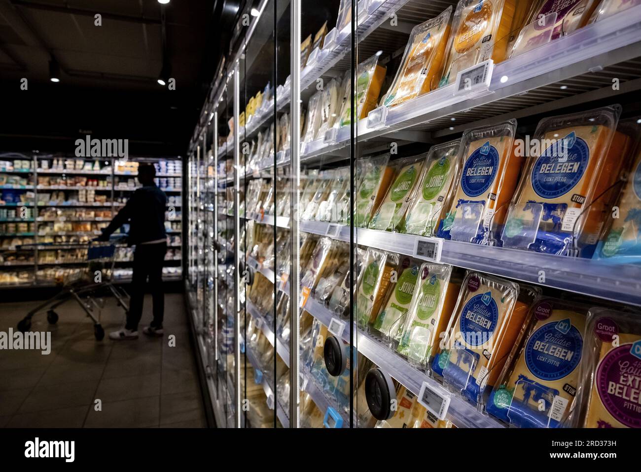 AMSTERDAM Prepackaged cheese in an Albert Heijn supermarket on