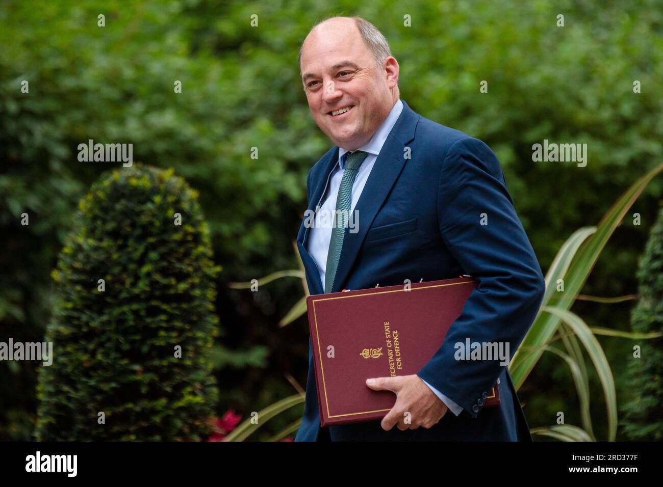 Downing Street, London, UK. 18th July 2023.  Ben Wallace MP, Secretary of State for Defence, attends what may be his last weekly Cabinet Meeting at 10 Downing Street. Wallace has announced that he will resign from cabinet at the next re-shuffle and also step down as an MP. Photo by Amanda Rose/Alamy Live News Stock Photo