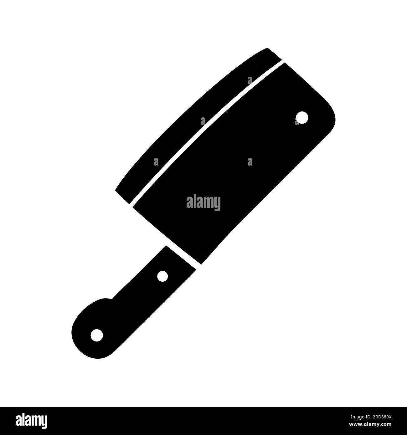 Chopper, meat cleaver on white background. Isolated illustration Stock